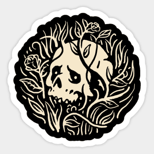 Skull Plants Sticker